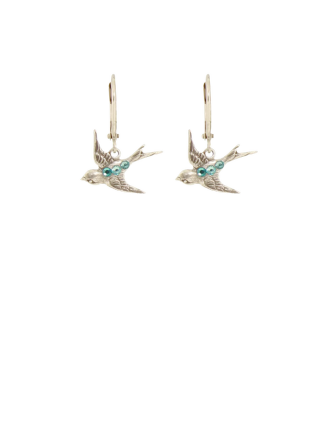 Crystal Bird Earrings