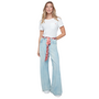 Renuar Wide Leg Bleached Denim Jean
