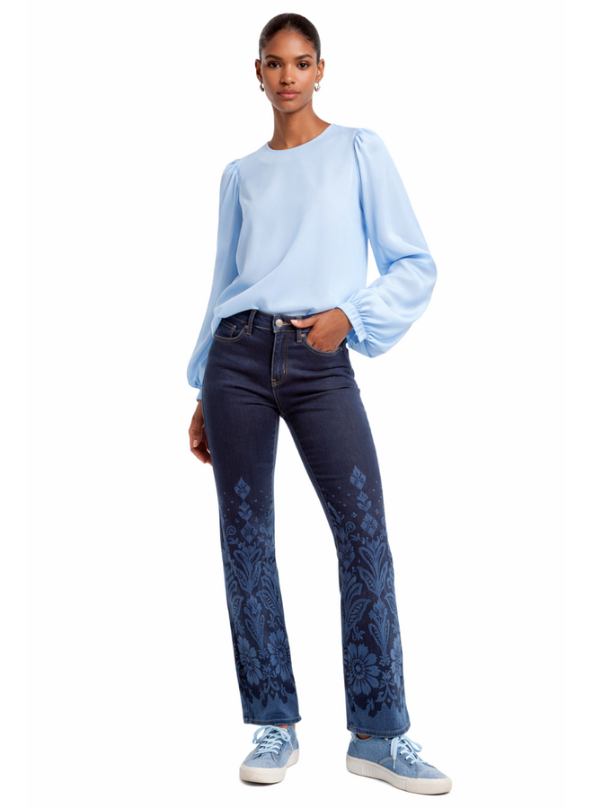 French Dressing Olivia Print Flare Jean