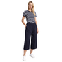 Renuar Crisp Cotton Crop Pant in New Midnight