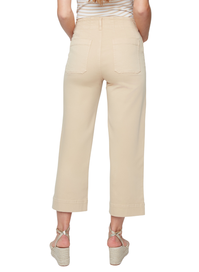 Renuar Crop Wide Leg Pant In Desert
