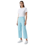 Renuar Crop Wide Leg Pant In Capri Blue