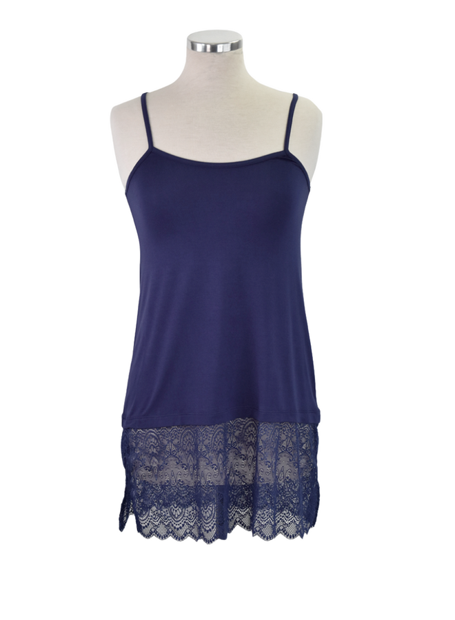 Lace/Slip Extender in Navy