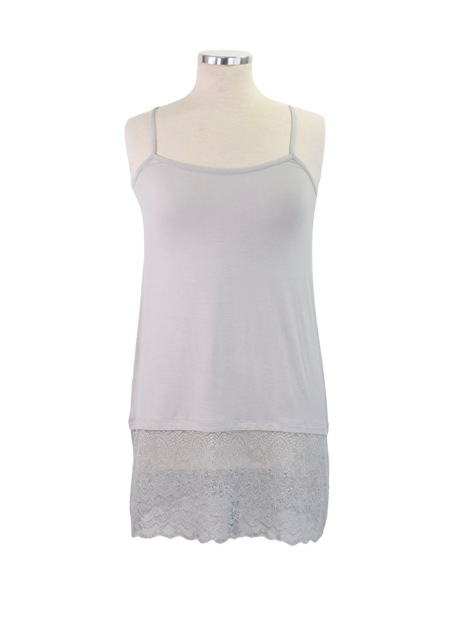 Lace/Slip Extender In Light Grey