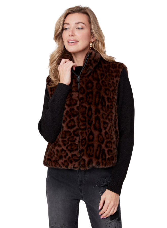 Renuar Vegan Leopard Vest