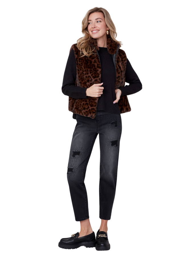 Renuar Vegan Leopard Vest