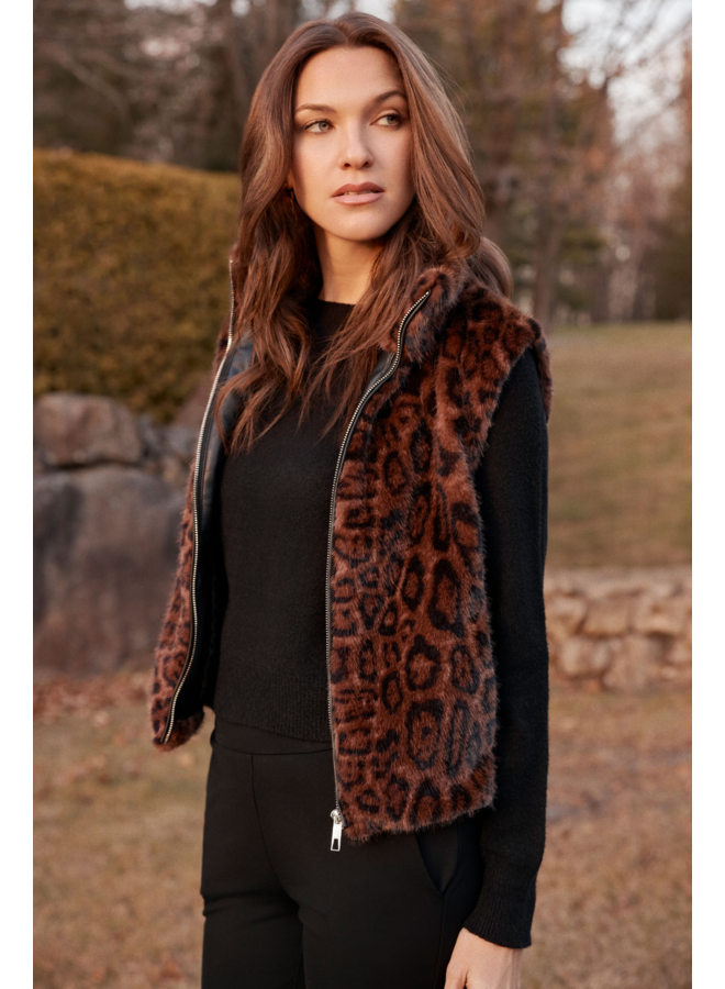 Renuar Vegan Leopard Vest