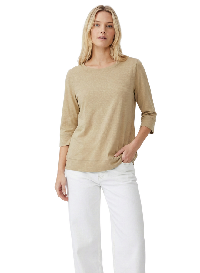 Renuar 3/4 Sleeve Comfort Tee in Desert