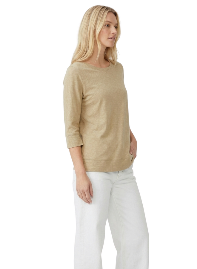 Renuar 3/4 Sleeve Comfort Tee in Desert