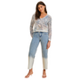 French Dressing Christina Wide Ankle Rhinestone Jean