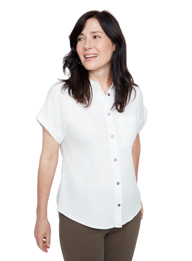 Renuar Soft Tencel Shirt in Creme
