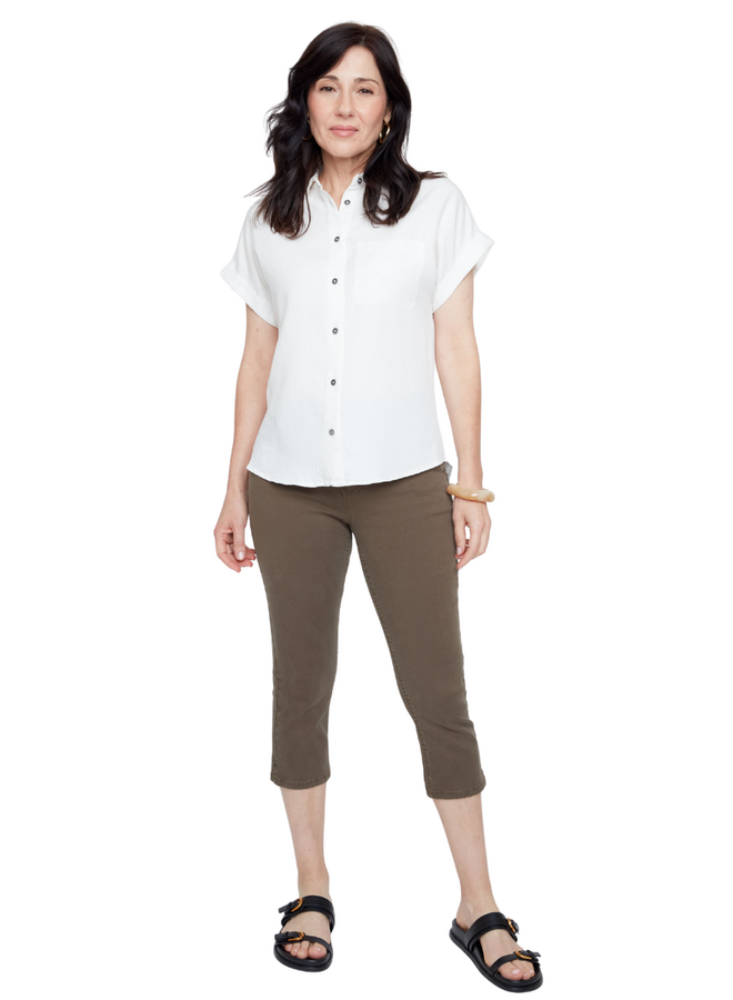 Renuar Soft Tencel Shirt in Creme
