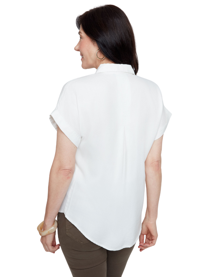 Renuar Soft Tencel Shirt in Creme