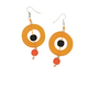 Orange & Black Resin Earrings