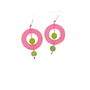Pink & Green Resin Earrings