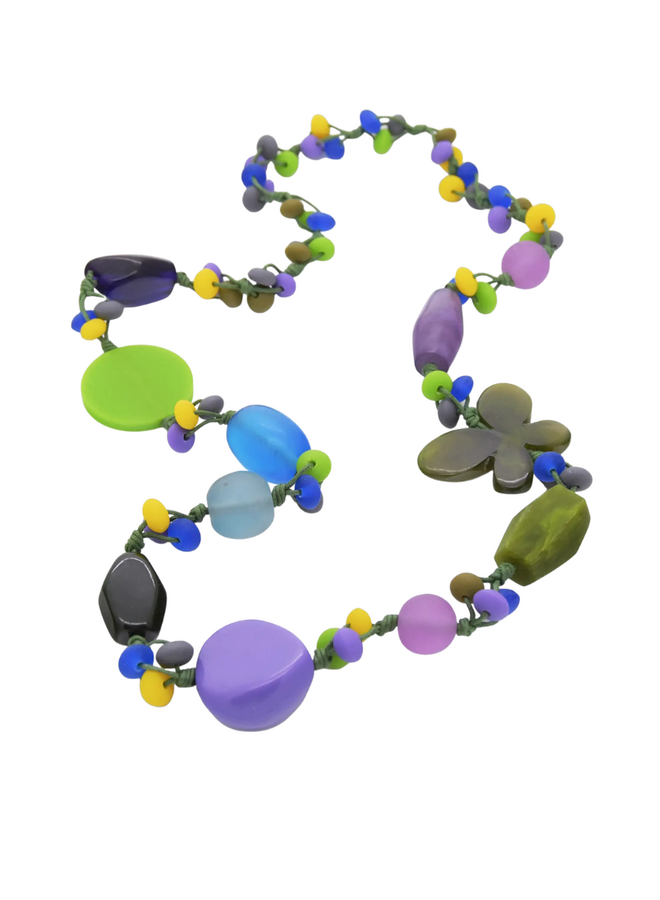 Butterfly Garden Resin Necklace