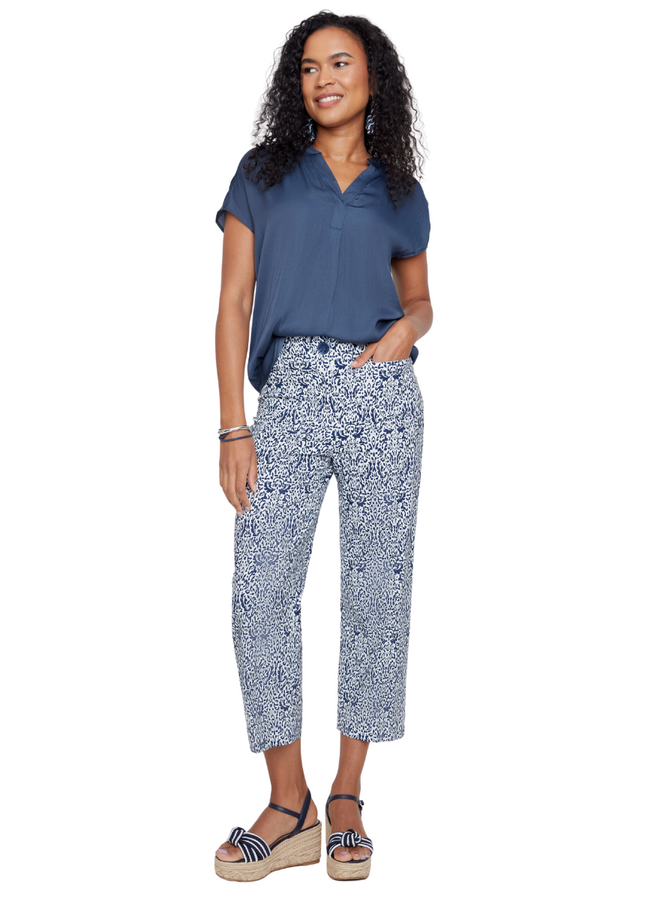 Renuar Essential Short Sleeve Top in Indigo