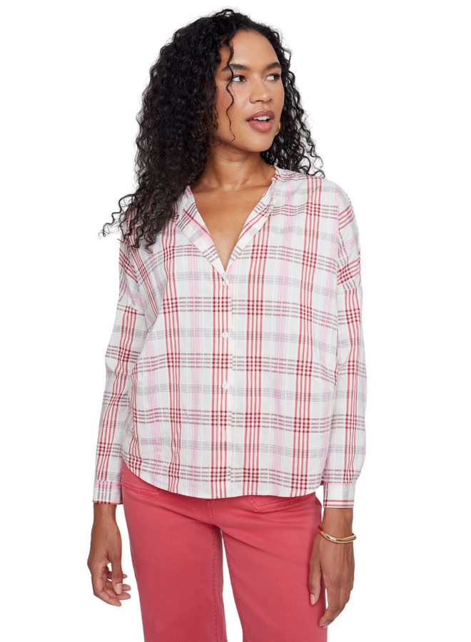 Renuar Scarlet Plaid Blouse