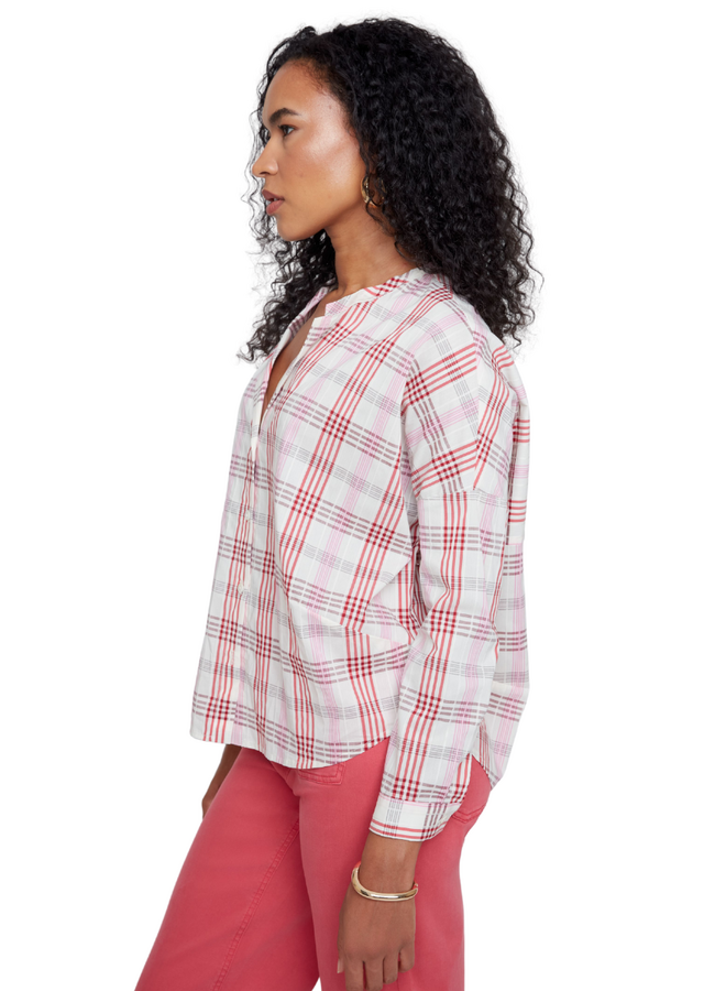 Renuar Scarlet Plaid Blouse