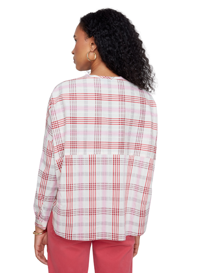 Renuar Scarlet Plaid Blouse