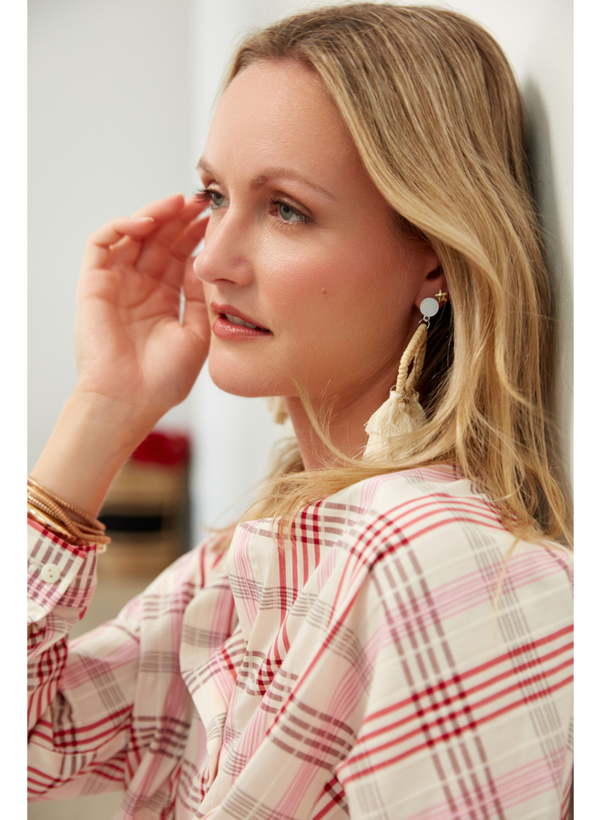 Renuar Scarlet Plaid Blouse