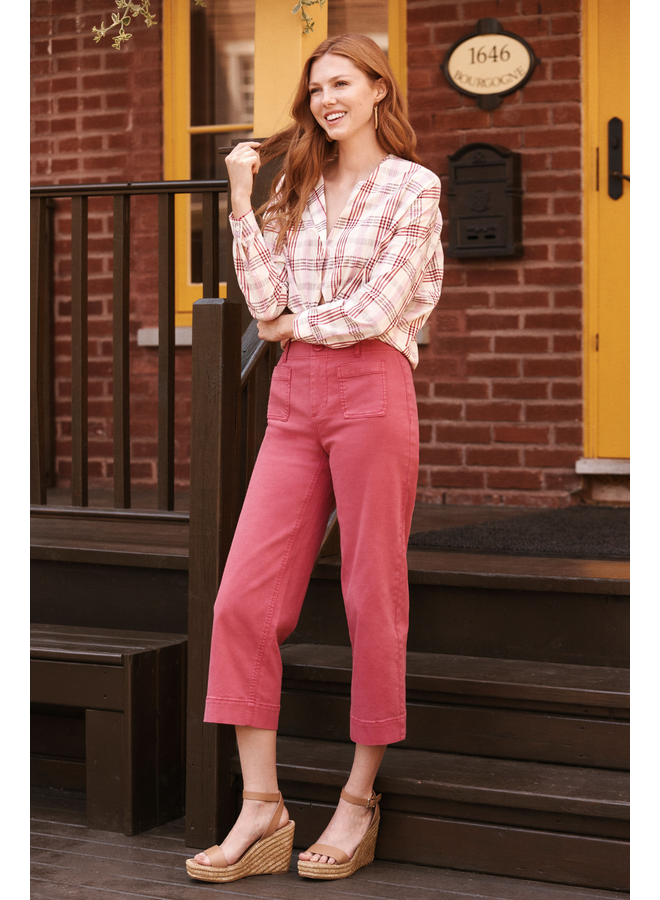 Renuar Scarlet Plaid Blouse