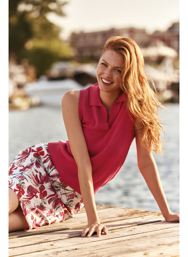 Renuar Skort in Orchid Print