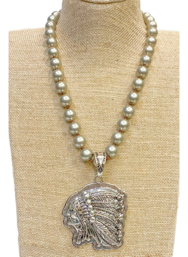 Faux Navajo Pearl Necklace