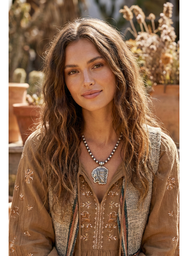 Faux Navajo Pearl Necklace