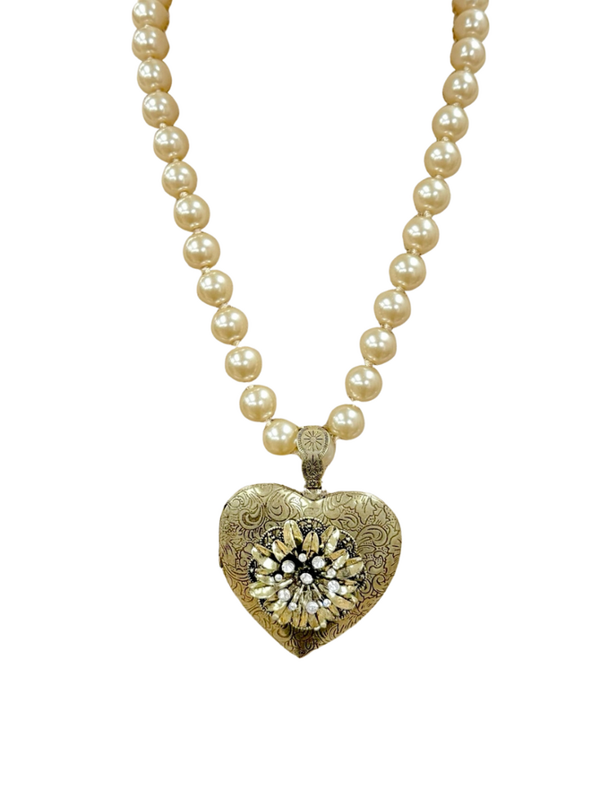 Pearl And Heart Locket