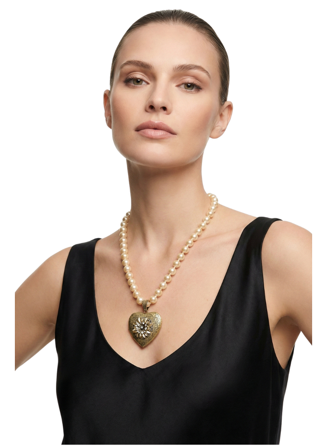Pearl And Heart Locket