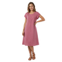 Saga Classic Linen Dress In Berry