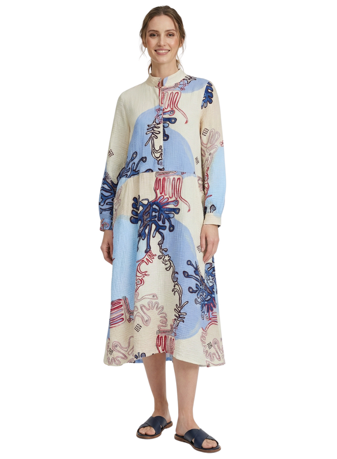 Noen Deep Sea Dress In Blue