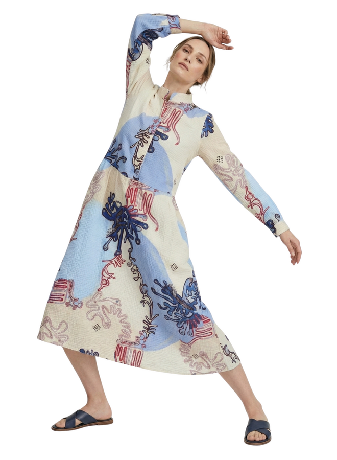 Noen Deep Sea Dress In Blue