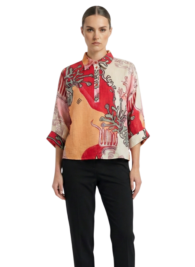 Noen Deep Sea Top In Scarlet