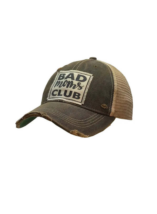 Bad Moms Club Distressed Baseball Hat
