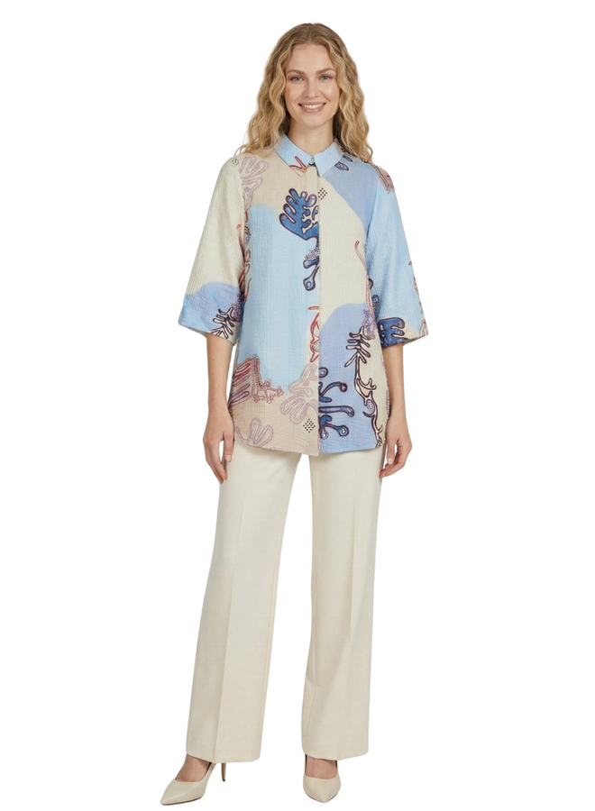 Noen Deep Sea Shirt In Blue