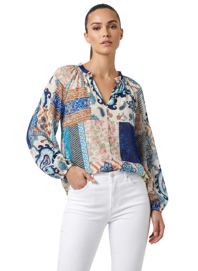Bohemian Blouse In Blues
