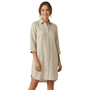 Toofan Linen Button Dress in Khaki