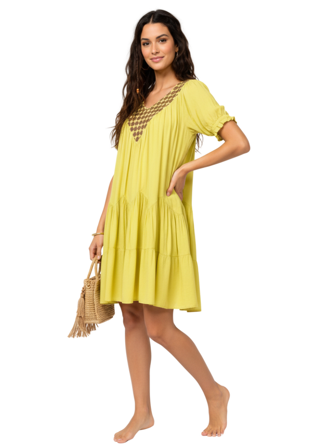 Uncle Frank Daisy Filled Yoke Dress