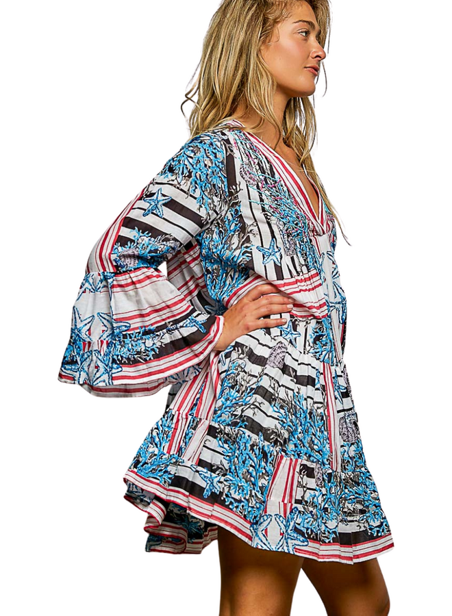 Starfish and Coral Tunic Dress