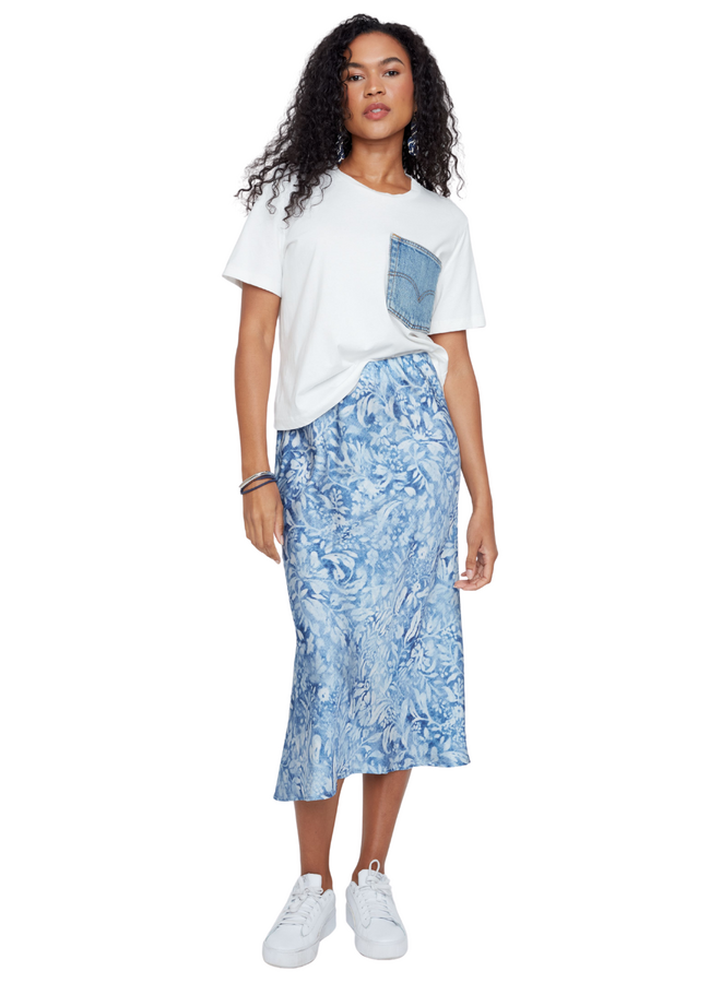 Renuar White Jean Pocket Tee