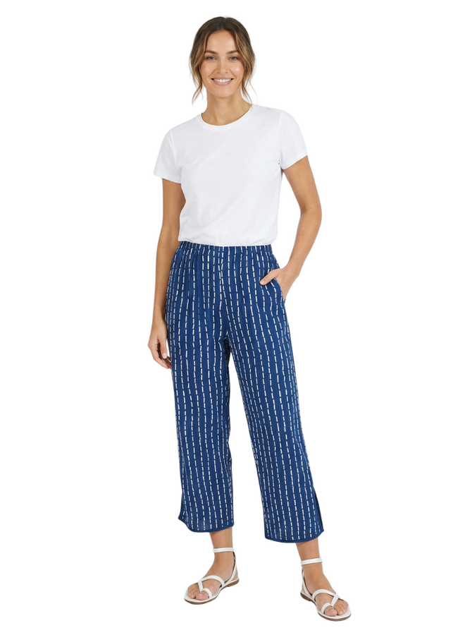 Bali Button Pant in Indigo