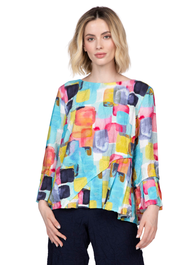 Olivia Crinkle Celeste Arc Top