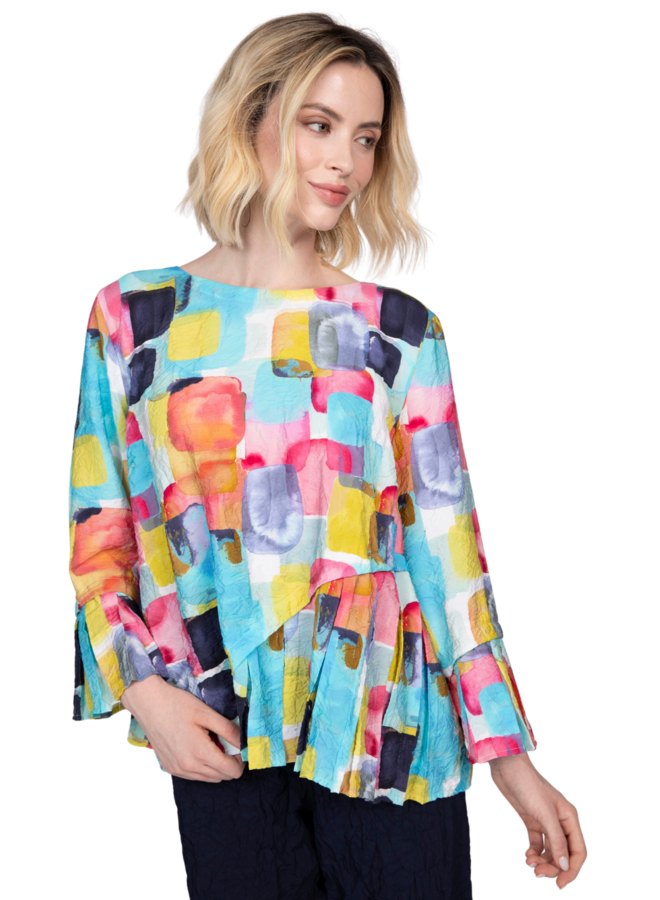 Olivia Crinkle Celeste Arc Top