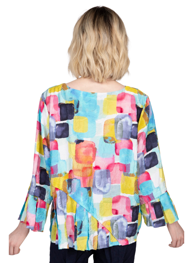 Olivia Crinkle Celeste Arc Top