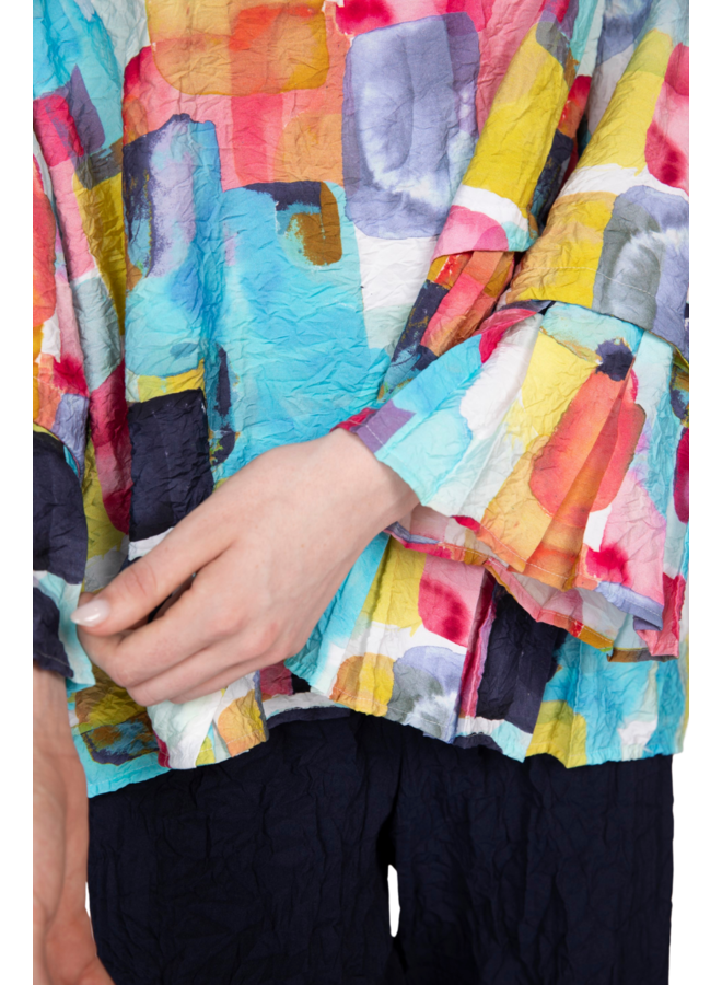 Olivia Crinkle Celeste Arc Top