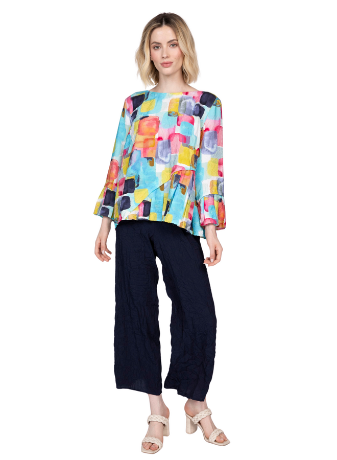 Olivia Crinkle Celeste Arc Top