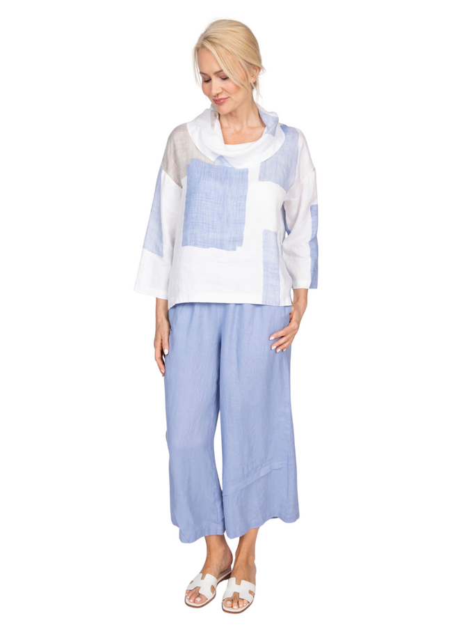 Olivia Linen Crossroads Pant in Periwinkle