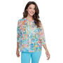 Renuar Ocean Floral Blouse With Matching Tank